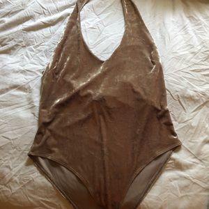 Forever21- Champagne velvet bodysuit